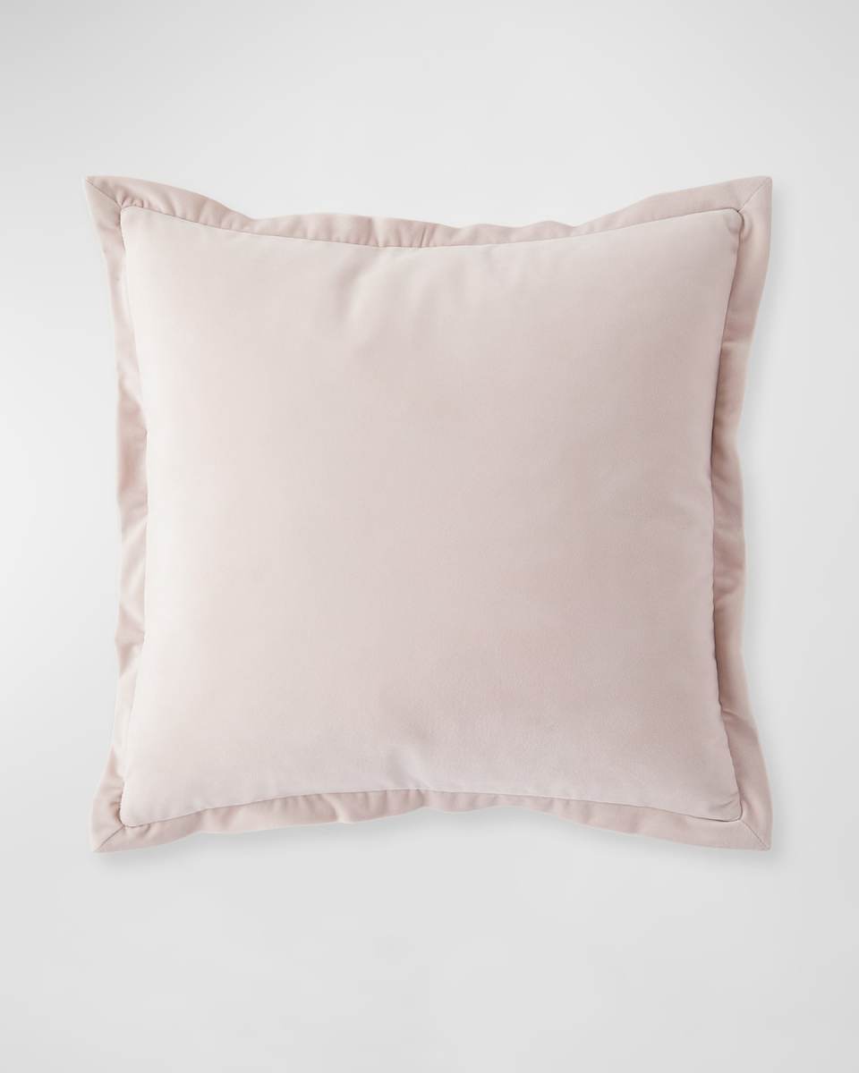 Thalia Velvet Feather/Down Pillow, Blush